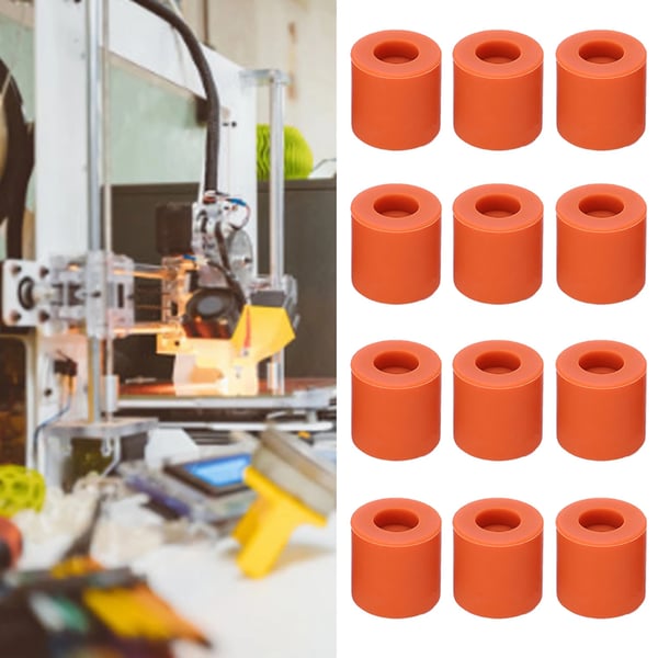 Silikone støddæmpere til varmebed-nivellering, 12 stk., 16 mm, orange, 3D-printertilbehør