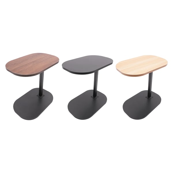 Justerbart C-formet sidebord, højde 17,7–31,5 tommer, 360° roterende bordplade, til seng/sofa, blå