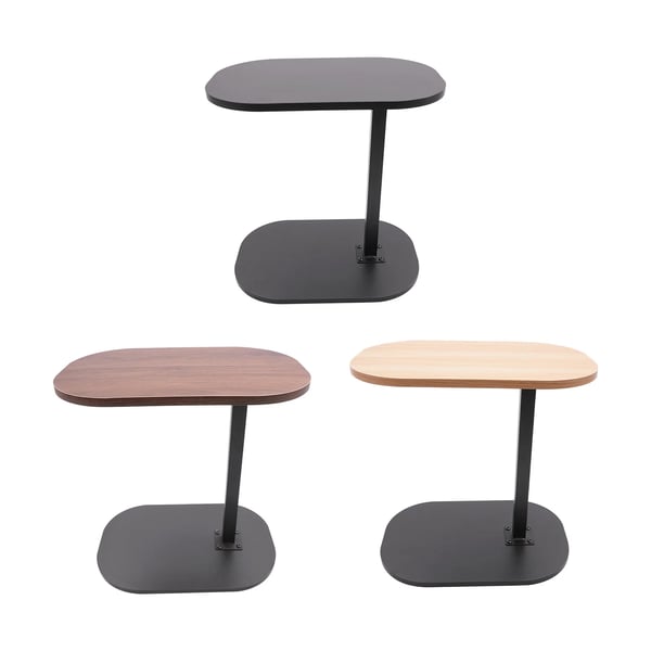 Justerbart C-formet sidebord, højde 17,7–31,5 tommer, 360° roterende bordplade, til seng/sofa, blå