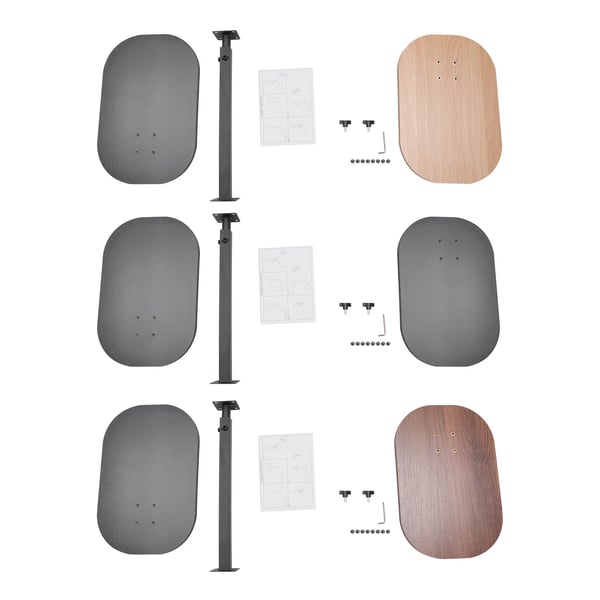 Justerbart C-formet sidebord, højde 17,7–31,5 tommer, 360° roterende bordplade, til seng/sofa, blå