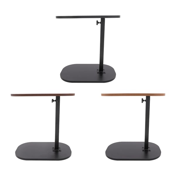 Justerbart C-formet sidebord, højde 17,7–31,5 tommer, 360° roterende bordplade, til seng/sofa, blå
