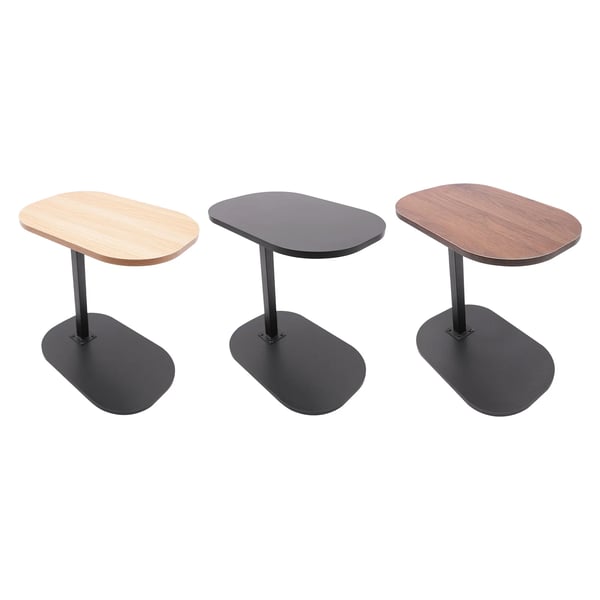 Justerbart C-formet sidebord, højde 17,7–31,5 tommer, 360° roterende bordplade, til seng/sofa, blå