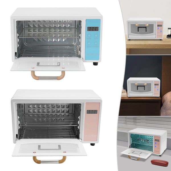 UV-sterilointilaite - Pöytämallinen desinfiointikaappi - Tilavuus 10 l - 160 W UV‑C - Vaatteille, kauneustarvikkeille ja mukeille - Punainen