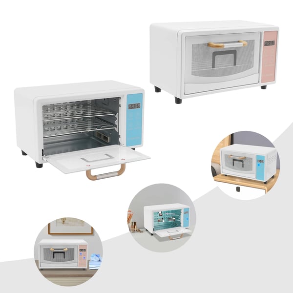 UV-sterilointilaite - Pöytämallinen desinfiointikaappi - Tilavuus 10 l - 160 W UV‑C - Vaatteille, kauneustarvikkeille ja mukeille - Punainen