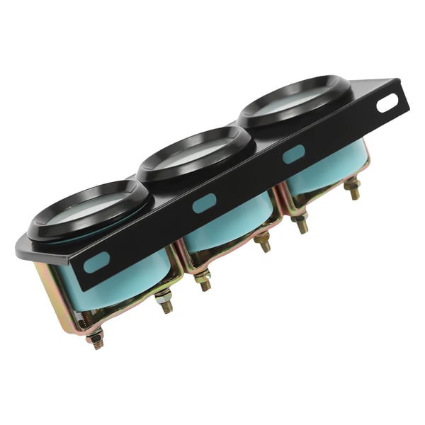 Bil Trippelmåler - 3-i-1 Målersæt - 52 mm - 12V Universal - Voltmeter 8–16V - Olietemperatur 50–150°C - Olietryk 0–7 kg - Sort