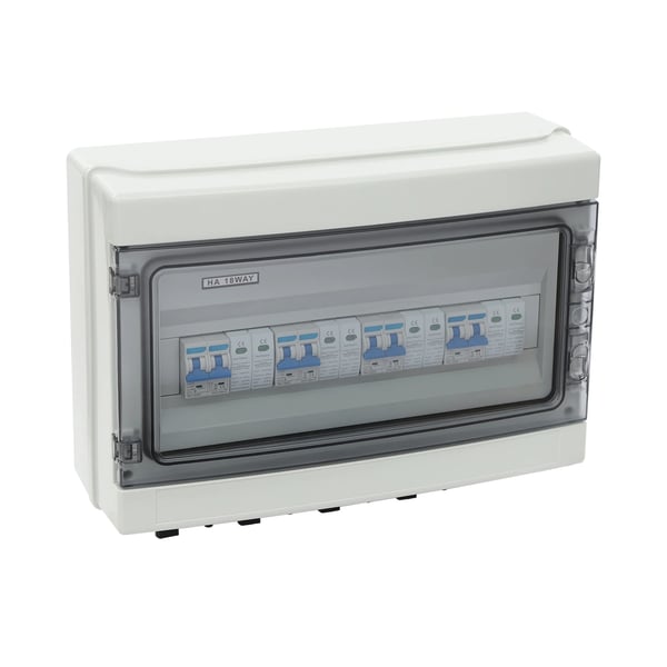 PV DC kombineringsboks til solpaneler - 4 ind/4 ud - 1000 V DC - 4 strenge - Vandtæt - ABS+PC+gummi - Hvid