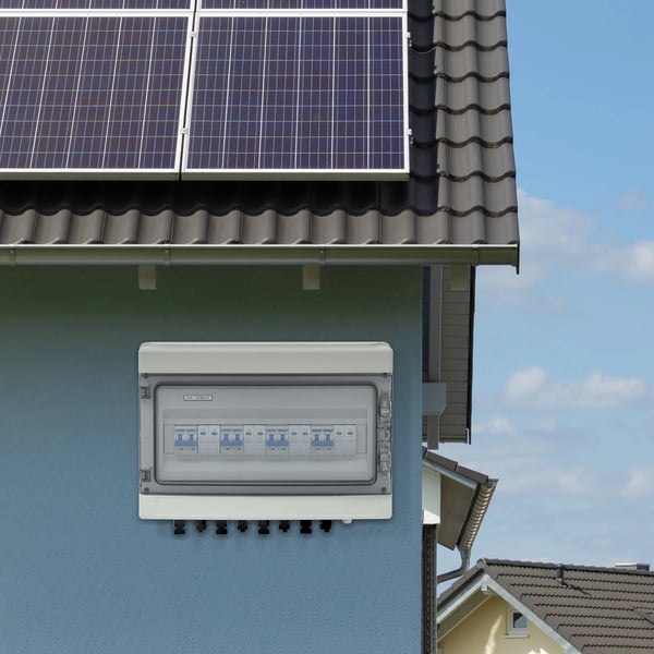 PV DC kombineringsboks til solpaneler - 4 ind/4 ud - 1000 V DC - 4 strenge - Vandtæt - ABS+PC+gummi - Hvid