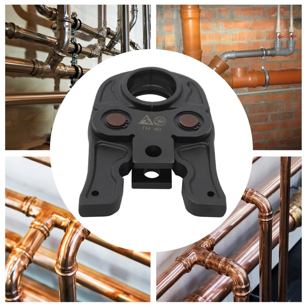 Hydraulinen putkipuristin/puristuspihdit - TH40 - PEX/PB- ja alumiinimuoviputkille - Puristusliittimille - Taivutettu kahva - Vaaleansininen