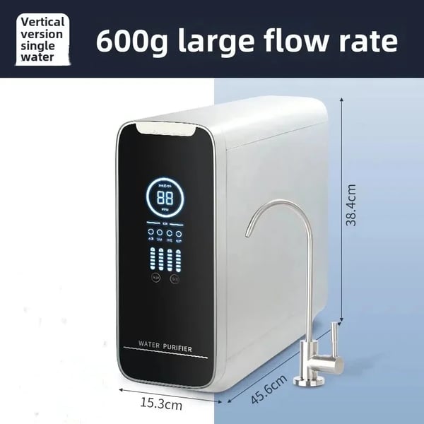Vandrenser til køkken - RO omvendt osmose 600G - Flow 1,58 L/min - 2:1 afløbsforhold - Sænker TDS - Hane medfølger - CE-certificeret - Hvid