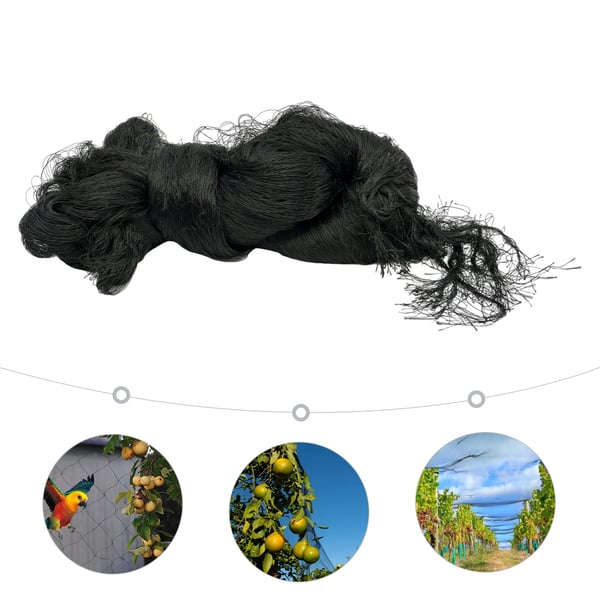 Antifågelnät - Nylon Fågelnät/Skyddsnät - Växtskydd För Trädgård Och Odling - För Hönsgård/Voliär - Rivtåligt - Svart