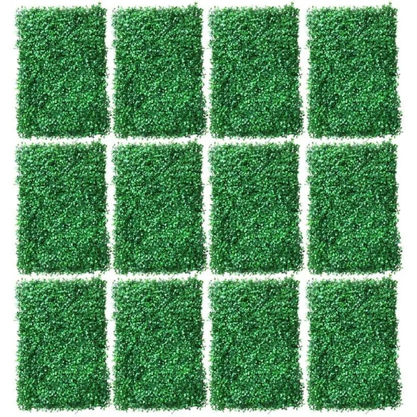 Kunstige græspaneler - Hængende paneler 12-pak 60×40 cm - Papir - Standardtæthed - Udendørs - Til brudeshower & udstilling - Mælkehvid