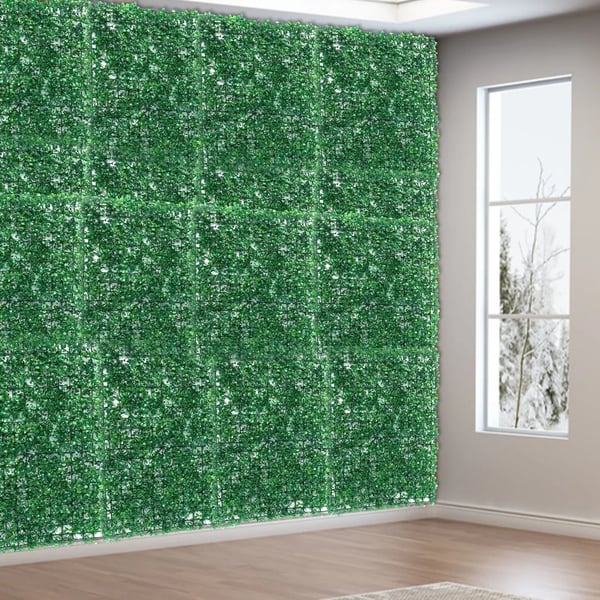 Kunstige græspaneler - Hængende paneler 12-pak 60×40 cm - Papir - Standardtæthed - Udendørs - Til brudeshower & udstilling - Mælkehvid
