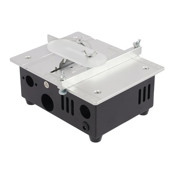 Mini pöytäsaha alumiiniseoksesta - Sähköinen puusaha - 96 W - 5000 rpm - 63 mm terä - 15 mm leikkuusyvyys - 220 V AC - Puulle & DIY - Vaaleankeltainen