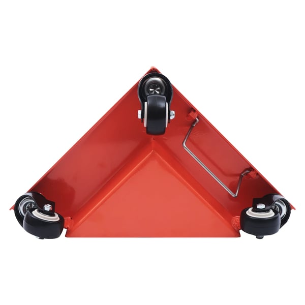 Møbelruller - Hjørne-dolly 4-pak - Højkulstofstålramme - PU-hjul - Maks 650 kg - Orange