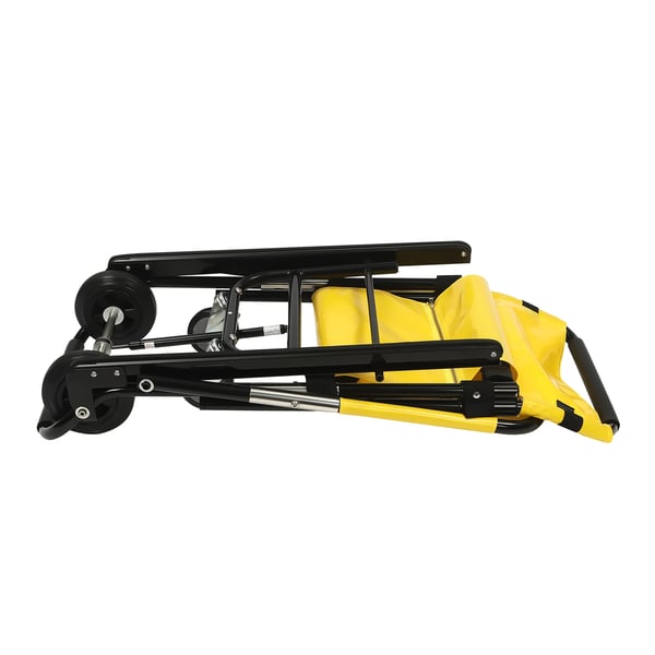 Trappeklatrende kørestol - Sammenklappelig trappestol - 4 hjul - Aluminiumlegering & PVC - Hjul i industriplast - Max 159 kg - Let