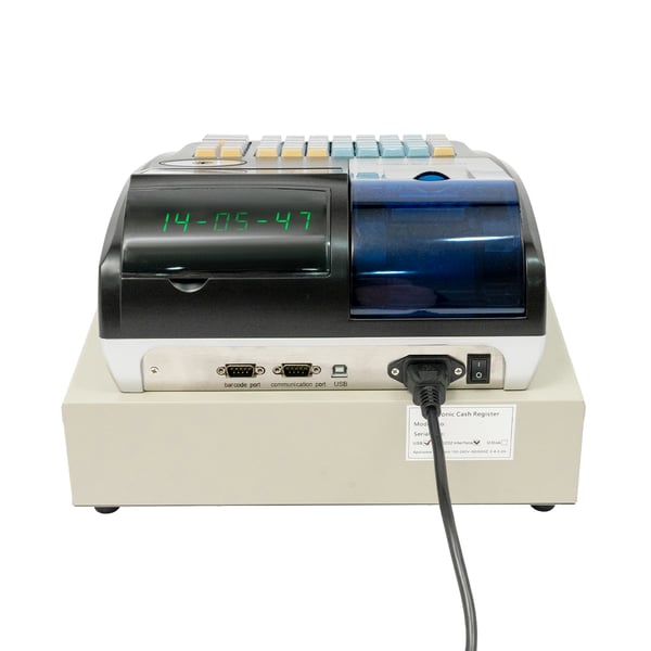 Elektronisk kasseapparat - Kassesystem - Til små virksomheder - LED-dobbeltdisplay - Kasseskuffe - 36 Afdelinger - 100–240 V Netstrøm