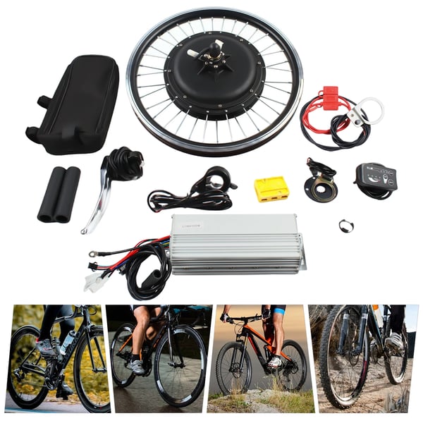 Elcykel ombygningssæt, baghjul 20 tommer, 48V 1000W, LED-display, børsteløs controller, sort