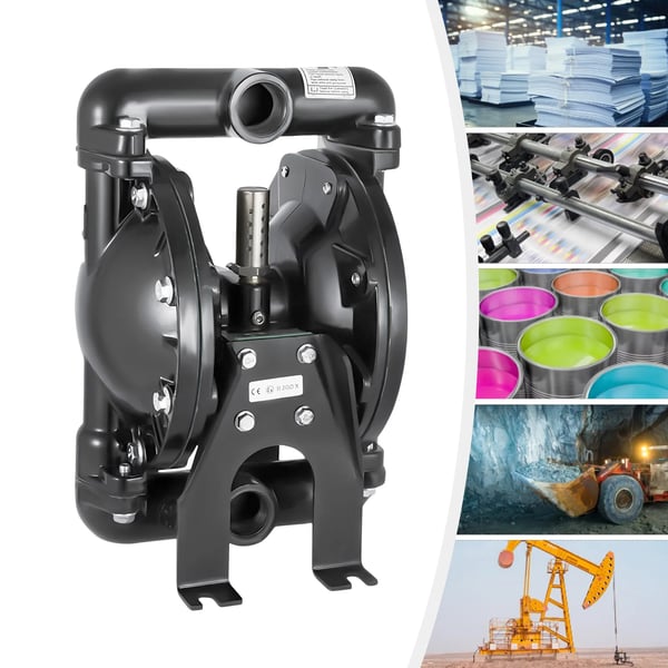 QBY4-25L, luftdrevet dobbeltmembranpumpe, 1" ind-/udløb, 35 GPM (132 l/min), 120 PSI, 150°F (65°C), EU-version