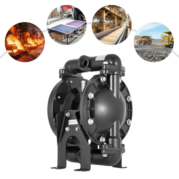 QBY4-25L, luftdrevet dobbeltmembranpumpe, 1" ind-/udløb, 35 GPM (132 l/min), 120 PSI, 150°F (65°C), EU-version