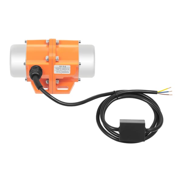Vibrationsmotor, 60 W 1-faset asynkronmotor, selvkølende, til industrielle anvendelser, gul