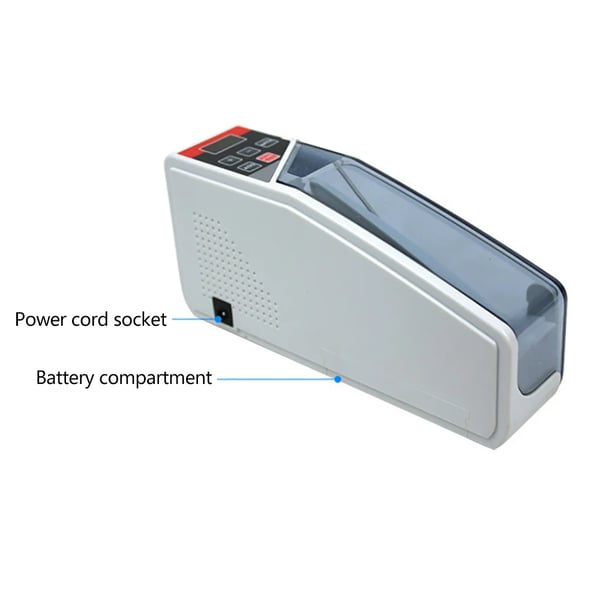 Setelilaskuri Rahalaskuri - V40 Laskukone - LED-näyttö - Nopeus 600 seteliä/min - Teho 2 W - Kannettava - Koko 20×12×8 cm