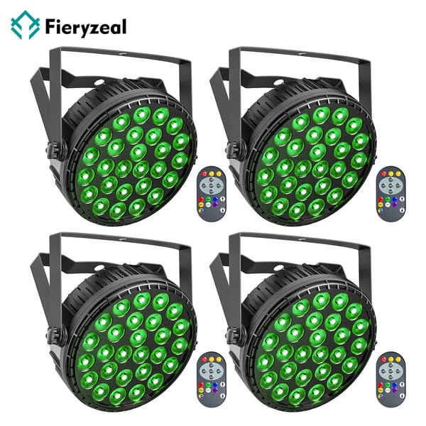 LED PAR-valo - Flat Par DMX512 - 27×8W RGBW 4‑in‑1 - 216W - 8 kanavaa - Ääniohjaus & automaattinen - Master‑slave - EU‑pistoke 90–240V
