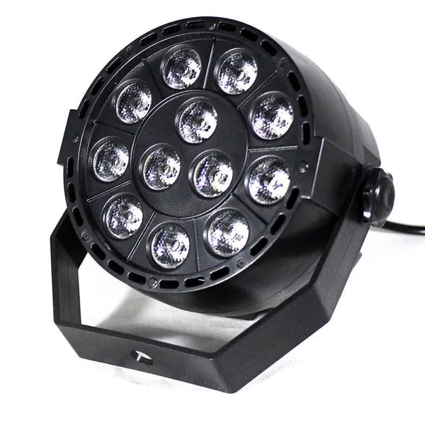 LED RGB Scenelys DJ/Disco - PAR DMX Spot - Lysstrøm 60–249 lm - Pærer medfølger - AC-drift - CE-godkendt - Sort