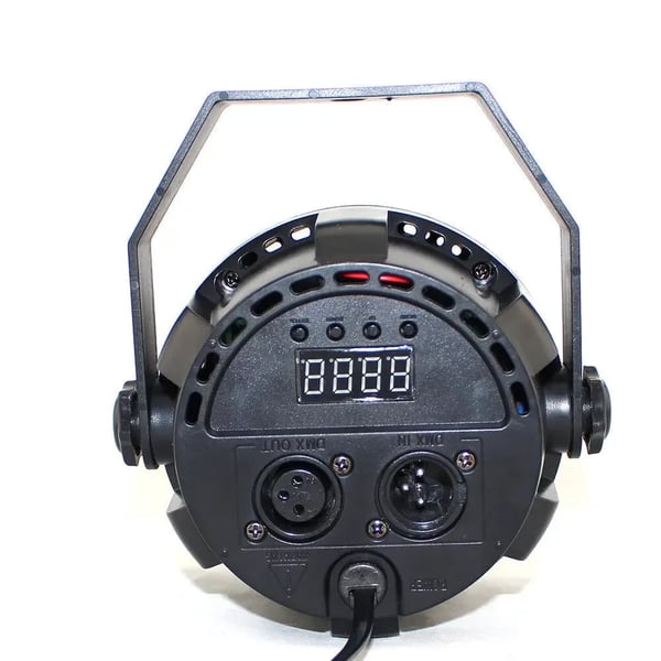 LED RGB Scenelys DJ/Disco - PAR DMX Spot - Lysstrøm 60–249 lm - Pærer medfølger - AC-drift - CE-godkendt - Sort