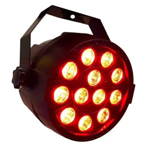 LED RGB Scenelys DJ/Disco - PAR DMX Spot - Lysstrøm 60–249 lm - Pærer medfølger - AC-drift - CE-godkendt - Sort