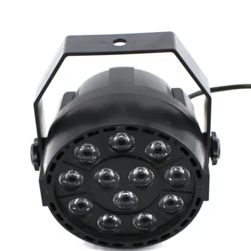 LED RGB Scenelys DJ/Disco - PAR DMX Spot - Lysstrøm 60–249 lm - Pærer medfølger - AC-drift - CE-godkendt - Sort