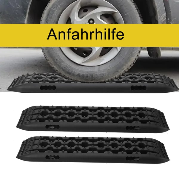 Bil Traktionsmåtter - Offroad Redningsmåtter - Sæt med 2 - 105×30 cm - Skridsikre til mudder/sand/sne - 5,5 kg