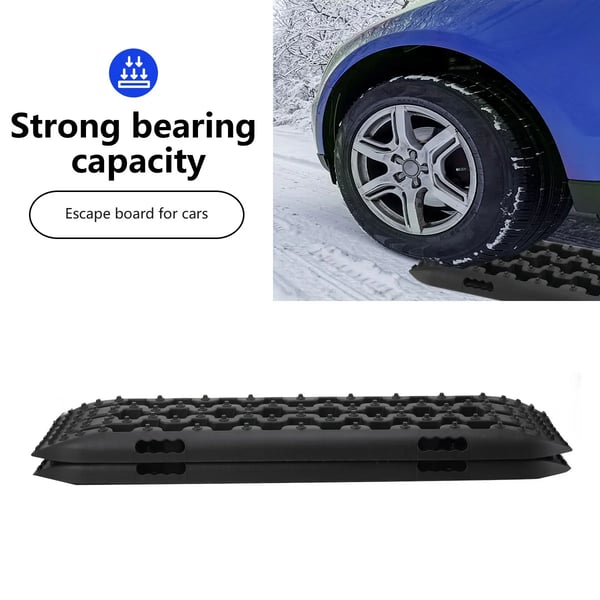 Bil Traktionsmåtter - Offroad Redningsmåtter - Sæt med 2 - 105×30 cm - Skridsikre til mudder/sand/sne - 5,5 kg