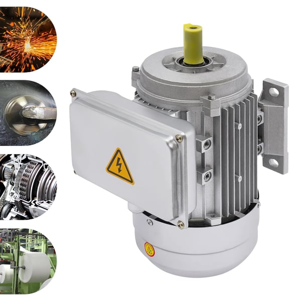 Sähkömoottori - YL8024 yksivaiheinen kuparikäämitty AC-moottori - 750 W 1 HP - 1380 rpm - 240 V 50 Hz - 70 dB - Betonimyllyyn - Hopea