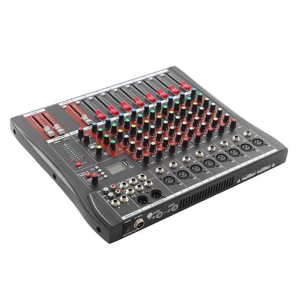 Äänimikseri - Digitaalinen miksauspöytä - 8 Kanavaa - USB & Bluetooth - Studiokäyttöön - Musta