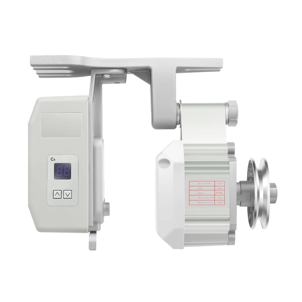 Industriell symaskinsservomotor, 550W 220V med EU-kontakt, 200–4500 RPM, justerbar hastighet, dubbelriktad rotation, ljusgrå