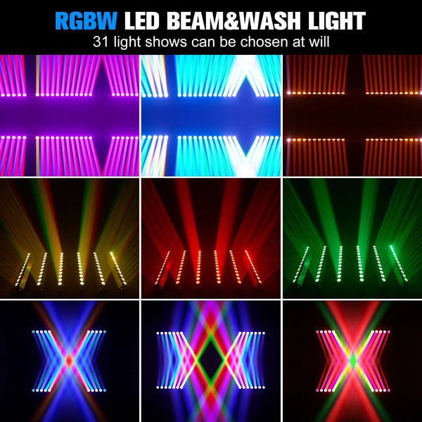 LED lavavalo - 180W wall wash moving head - 12×15W RGBW - DMX512/RDM 7/11/55 kanavaa - Auto/ääniohjattu - 90–240V - Lämmin valo