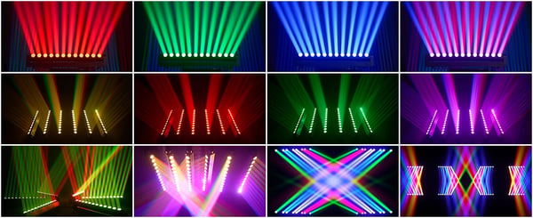 LED lavavalo - 180W wall wash moving head - 12×15W RGBW - DMX512/RDM 7/11/55 kanavaa - Auto/ääniohjattu - 90–240V - Lämmin valo