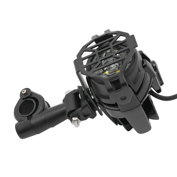 Moottoripyörä LED sumuvalot/lisävalot - 40 W - 2 kpl - 12 V, 6000 K valkoinen valo - Kaatumakaareen 18–22 mm - Painevalettu alumiini - Musta
