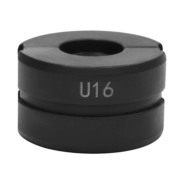 Puristusleuat - U-tyyppi 4 kpl - PEX-, PB- ja alumiinimuoviputkille - Koot 16/20/25/32 mm - Cr45-teräs - Karkaistu, mustaoksidoitu - Musta