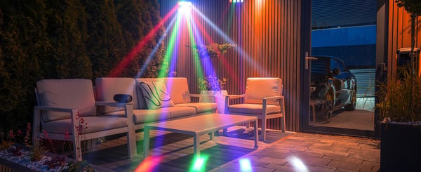 2 stk LED Spider Beam - Moving Head Scenelys - 8x10W RGBW - DMX512 7/15 kanaler - Lyd/Auto/Master-Slave - LCD-display - EU-stik