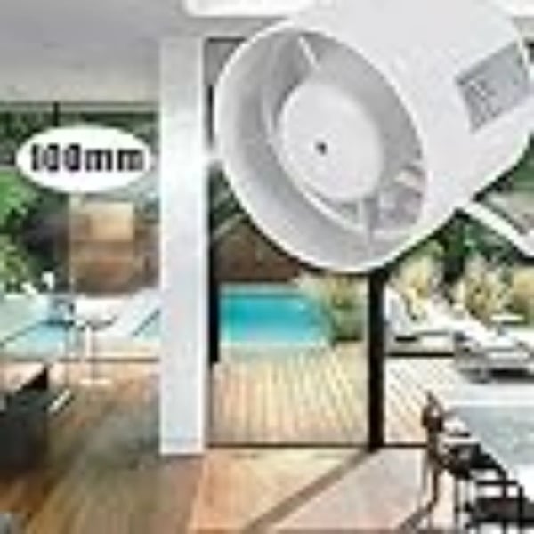 100 mm universal badeværelsesventilator, rørventilator med kuglelejemotor, udsugningsventilator til bad & køkken, hvid