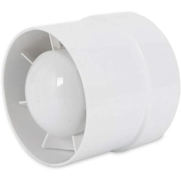 100 mm universal badeværelsesventilator, rørventilator med kuglelejemotor, udsugningsventilator til bad & køkken, hvid