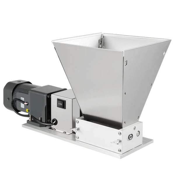 Sähköinen viljamylly ja mallasmurskain - Dy-368 - 20 kg/h - 4 L suppilo - 220 V - 60 W - 75 rpm - Ruostumaton teräs/alumiiniseos