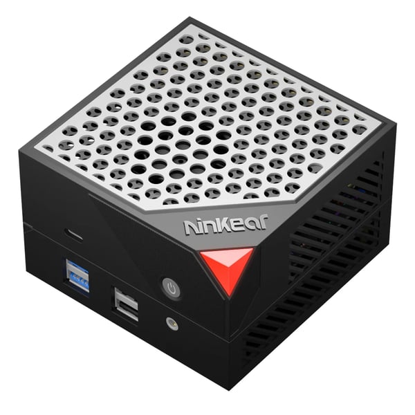 MBOX 6 - Minitietokone - AMD Ryzen 5 6600H (6C/12T, 4,5 GHz) - Muisti 16 Gt - SSD 512 Gt - Kolmoisnäyttö 4K - Windows 11, Wi‑Fi 6, 2,5G LAN - Hopea