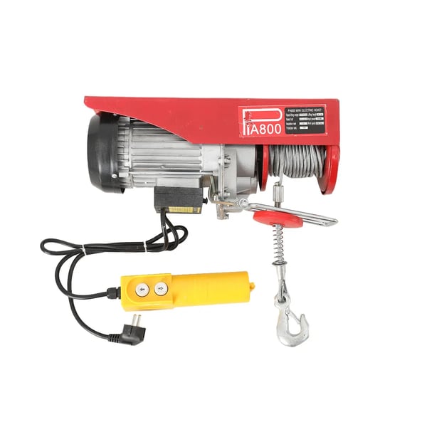 Sähkönostin - Vaijeritalja - 220V 1300W - Teräsvaijeri - Yksi-/kaksilinjainen - Työmaille ja pajoille