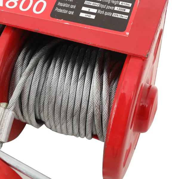 Elektrisk talje - Wiretalje - 220V 1300W - Enkelt/dobbelt line - Til byggepladser og værksteder