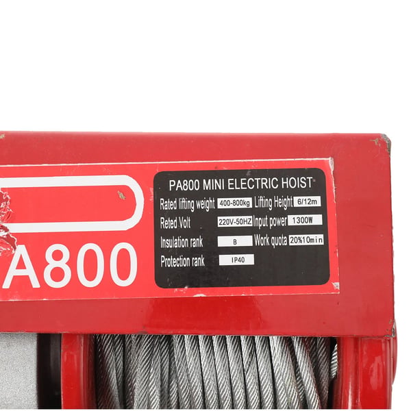 Elektrisk talje - Wiretalje - 220V 1300W - Enkelt/dobbelt line - Til byggepladser og værksteder