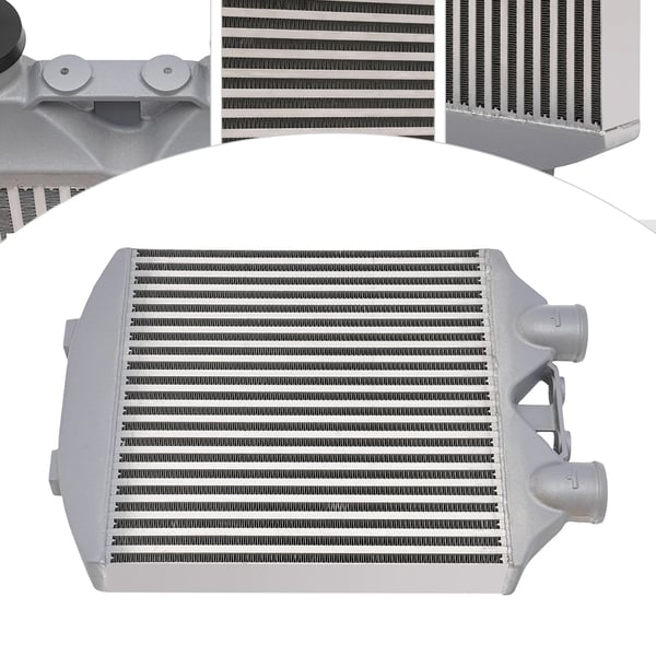 Intercooler - Ladeluftkøler - 60 psi - Aluminiumlegering - Til Ibiza Mk4, Polo 9N3, Fabia - Sølv