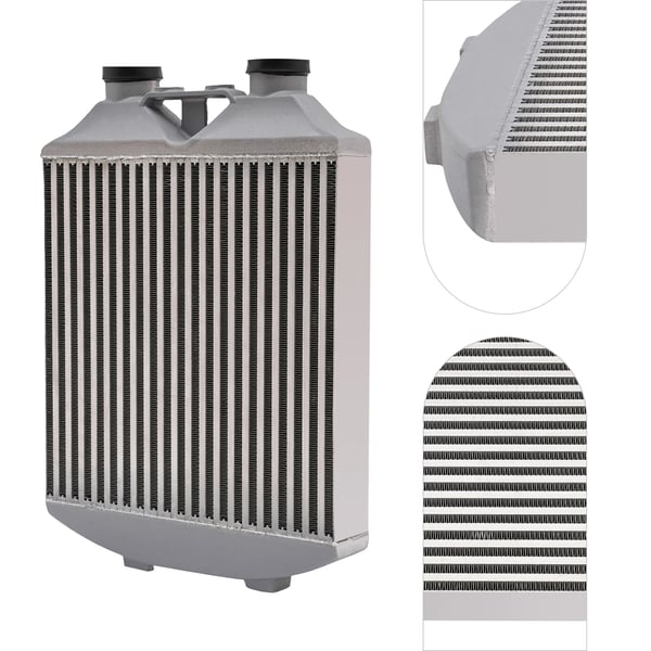 Intercooler - Ladeluftkøler - 60 psi - Aluminiumlegering - Til Ibiza Mk4, Polo 9N3, Fabia - Sølv