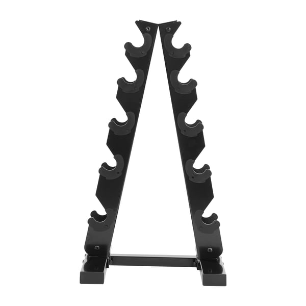 Håndvægtsstativ - Dumbbell Rack - 5 Par Håndvægte - 100 kg Kapacitet - 5 Niveauer - Metal - Ikke-foldbar - Sort